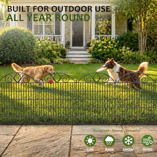 No Dig Garden Fence Outdoor for Yard (28 in(H) X 9.8 ft(L))