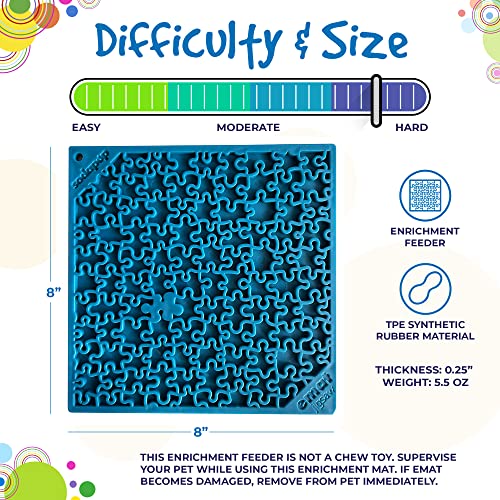 Jigsaw eMat Dog Lick Mat (Jigsaw Blue / Large)