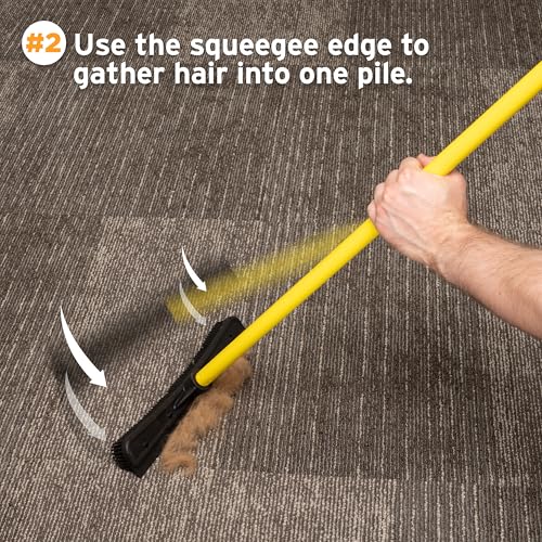 Pet Hair Removal Rubber Broom (61" Telescopic Handle)