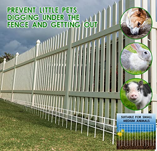 24x15 inch No Dig Animal Barrier Fence (10 pack 24x15-inch white)