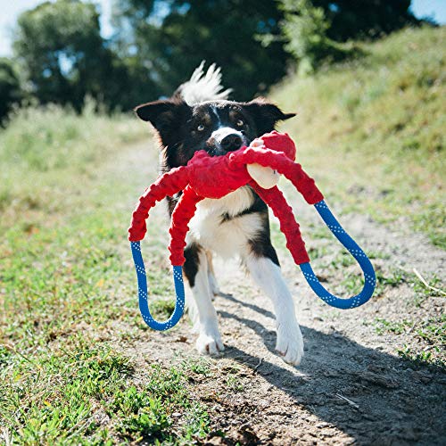 RopeTugz Durable Dog Pull Rope Toy (Red / 28 x 5 x 5 in)