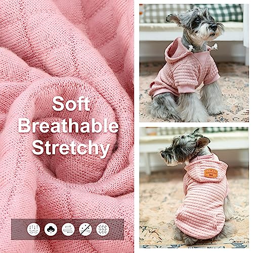 Dog Hoodies Sweater for Large Dogs (Pink / L (Back: 20",Chest: 28", Neck: 17"))