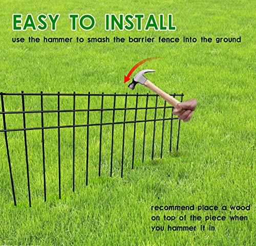 24x15 inch No Dig Animal Barrier Fence (15 pack 24x15-inch black)