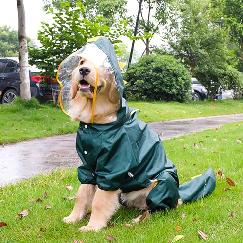 Dog Raincoat Tail Protect Legs Cover Dinosaur Cosplay Raincoat Costume Cute Animals Pattern Raincoat Jacket for Medium Large Dogs 6XL (6XL-Back<24'' For 55-66lb dogs / Dinosaur)