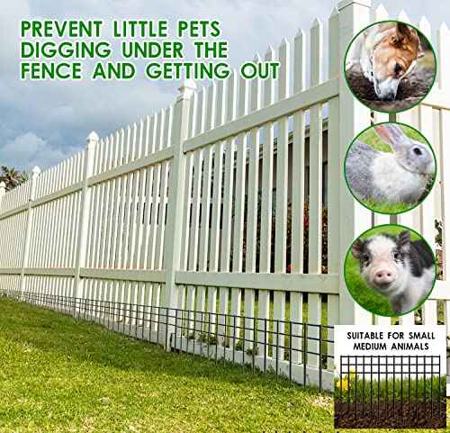24x15 inch No Dig Animal Barrier Fence (10 pack 24x15-inch black)