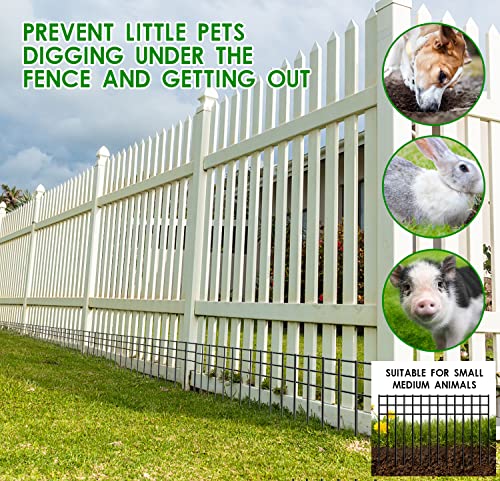 24x15 inch No Dig Animal Barrier Fence (20 pack 24x15-inch black)