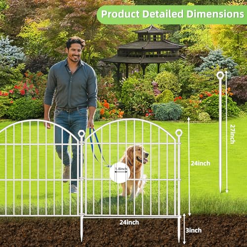 Decorative Garden Fence (White / 24 in(H))