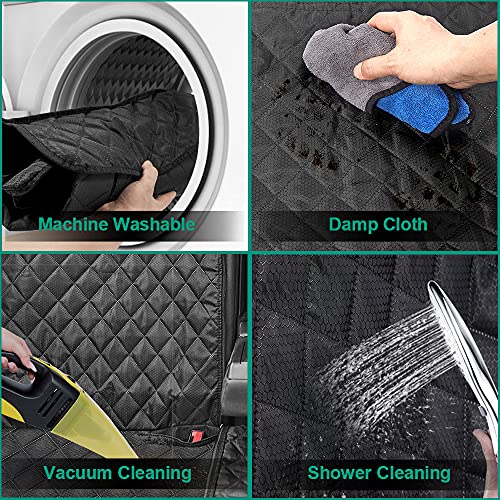 Dog Car Seat Cover for Back Seat Cover (Black / Universal Fit)