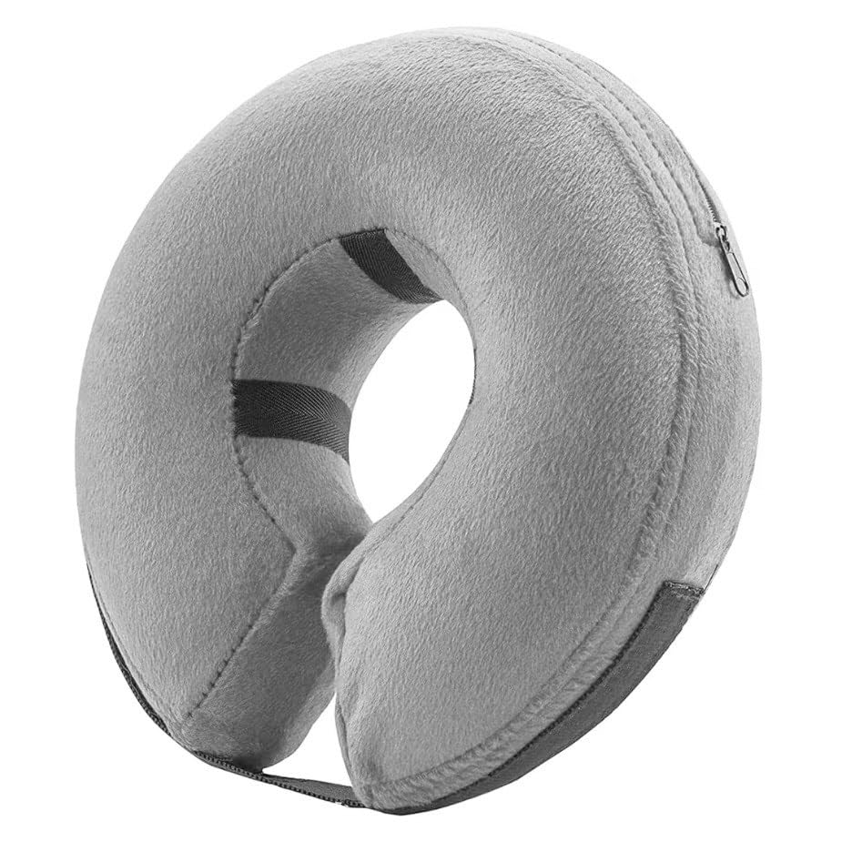 Inflatable Dog Cone Collar Alternative (Grey / XS [5"-8"])
