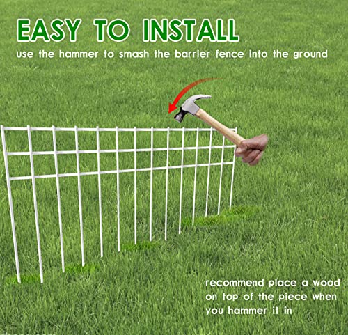 24x15 inch No Dig Animal Barrier Fence (10 pack 24x15-inch white)