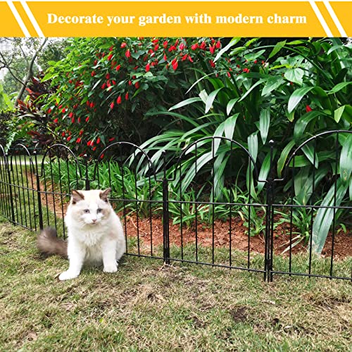 Decorative Garden Fence (Black / 17 in(H))