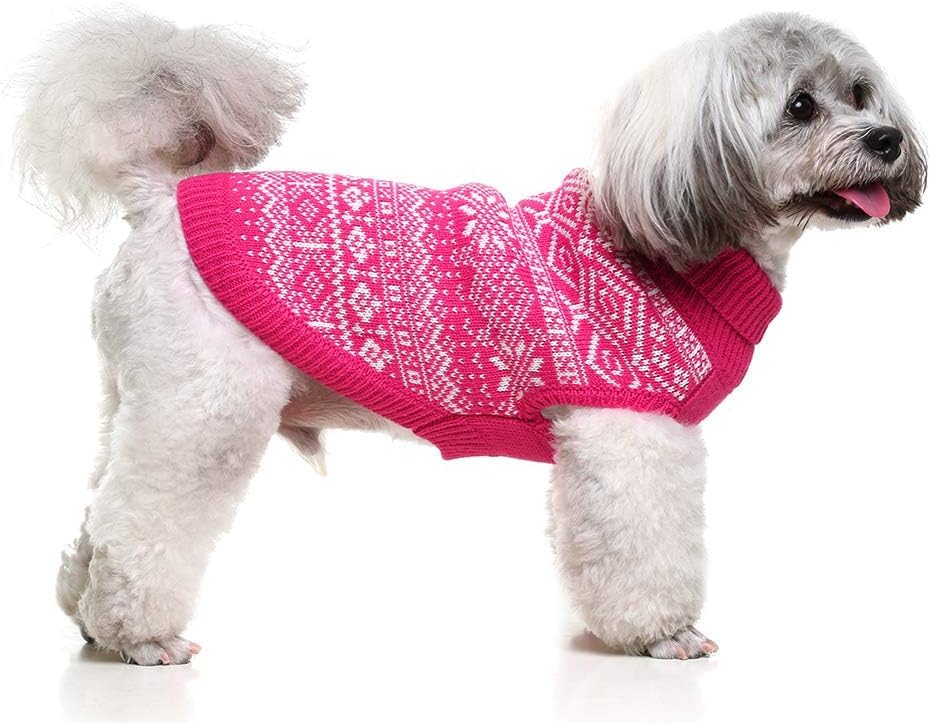 Dog Sweater Argyle (XX-Small / Pink)