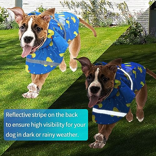 Large Dog Raincoat (XX-Large / Blue Duck)