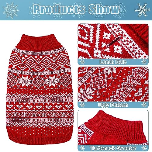 Dog Sweater Argyle (Medium/Large / Red)
