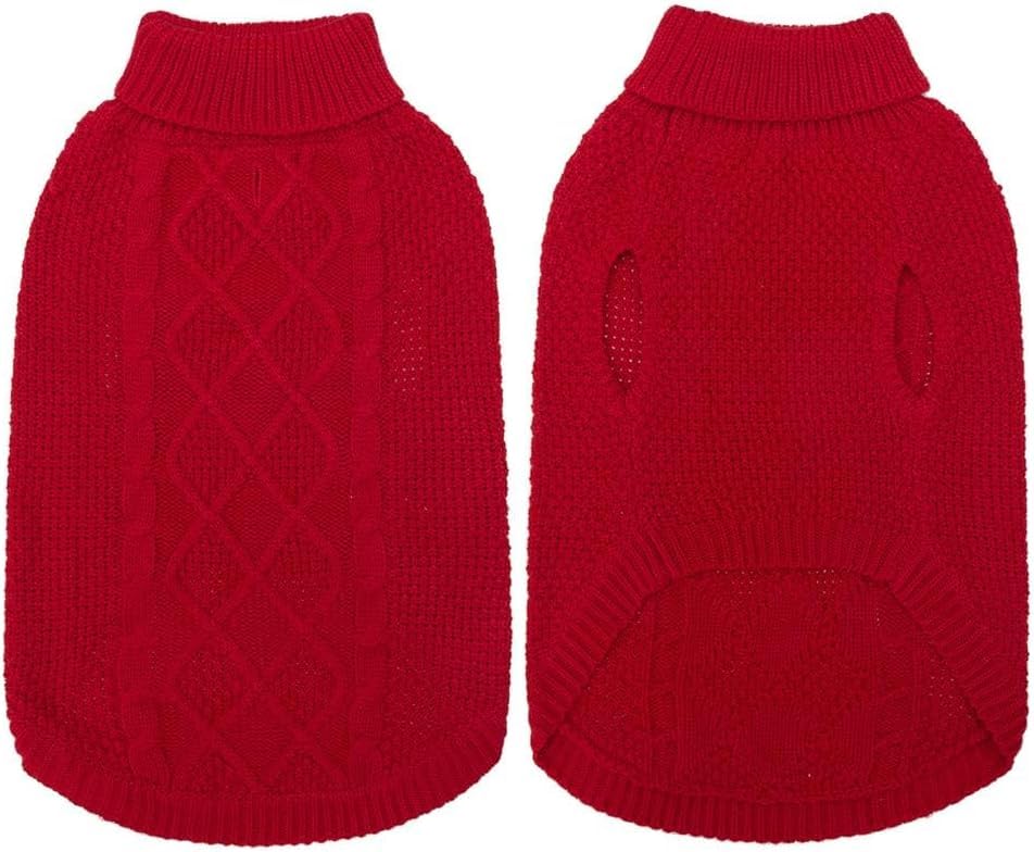 Turtleneck Dog Sweater (X-Large / Red)