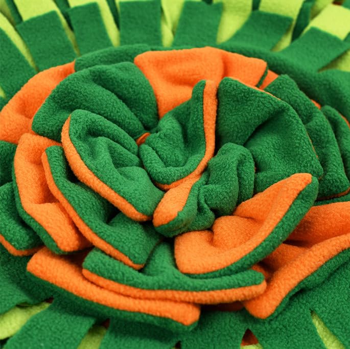 Ferret Cats Snuffle Mat Fleece Foraging Mats Interactive Feeding Toy Small Animal Rabbit Guinea Pig Rat Hamster Anti Slip Treat Dispenser Slow Feeder (Carrots)