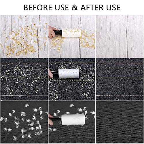 Lint Roller for Pet Hair (4 Handles + 8 Refills)
