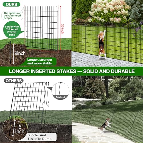 10 Panels Dog Fence Outdoor for Yard (36in(H))