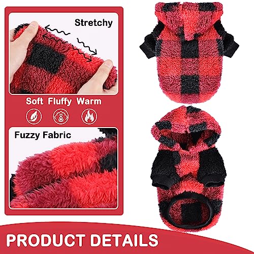 Dog Sweaters for Small Dogs (XX-Small (Chest 10 in) / Red Checkered)