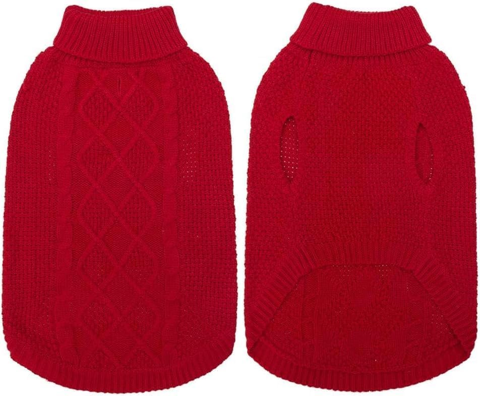 Turtleneck Dog Sweater (Medium/Large / Red)