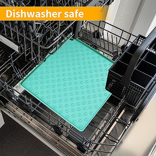Pet Placemat for Dog and Cat (11.8"L x 11.8"W / Green)