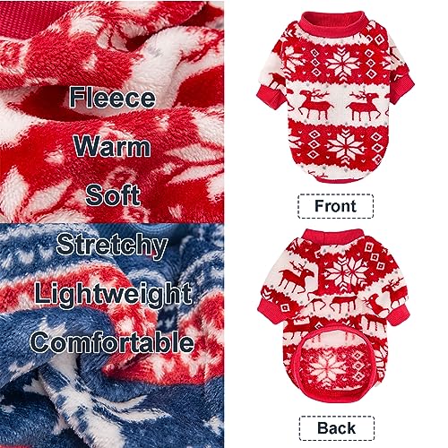 2 Pack Dog Sweaters (X-Large / Xmas Red+Xmas Blue)