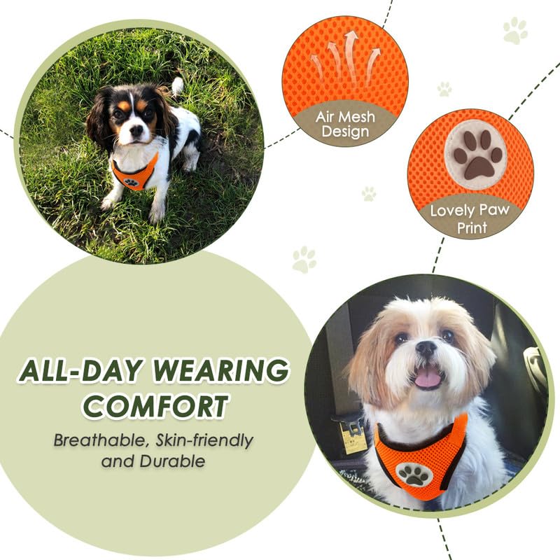 Dog Seat Belt and Harness for Car (Orange / Large)