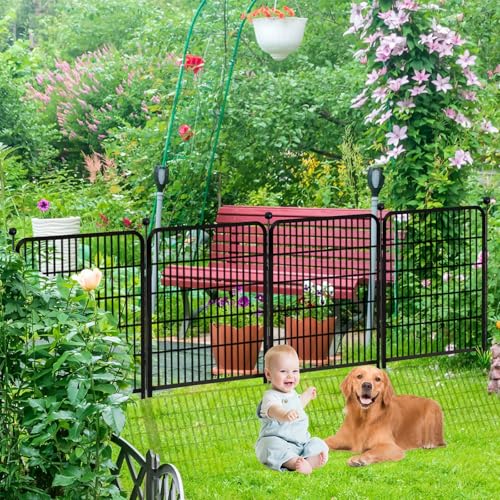 Garden Fence with Gate 36 in (36''(H)-4panels-8.9ft(L))