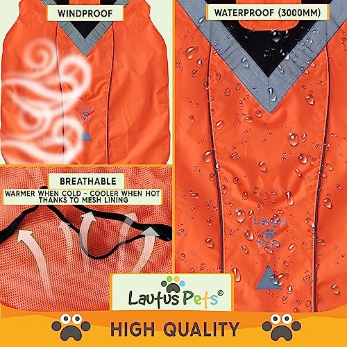 Waterproof Dog Rain Coat (Orange / X-Large)