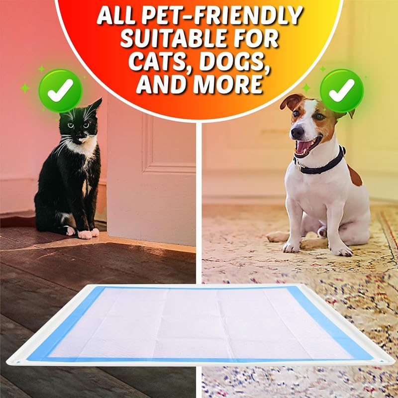 Dog Pee Pad Holder Tray Fits for 30” x 36” Pee Pads (36 x 30 Inches / White)