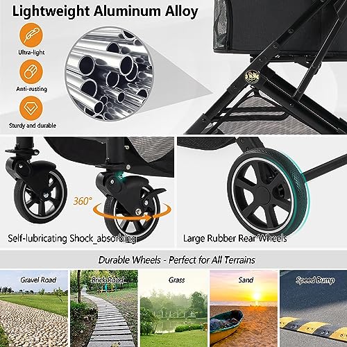 Medium Dog Stroller (Black)