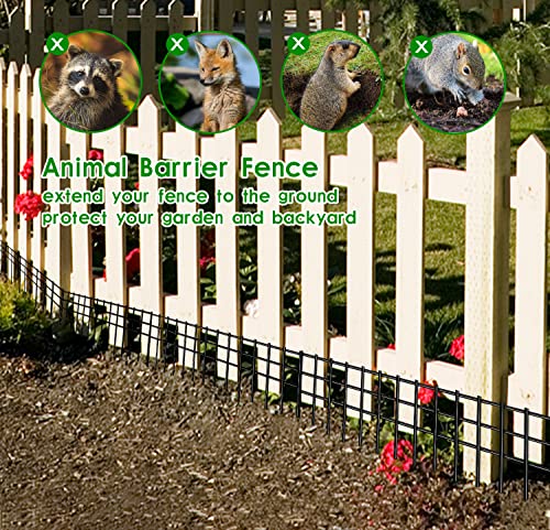 24x15 inch No Dig Animal Barrier Fence (15 pack 24x15-inch black)