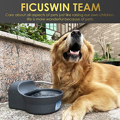Automatic Dog Water Bowl Dispenser Patented 70OZ Water Dispenser for Dogs 2L Water Bowl Fit 3 (Grey / 70 oz)