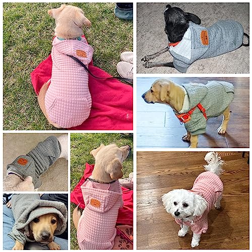 Dog Hoodies Sweater for Small Dogs (Pink / S (Back: 12",Chest: 16", Neck: 10"))