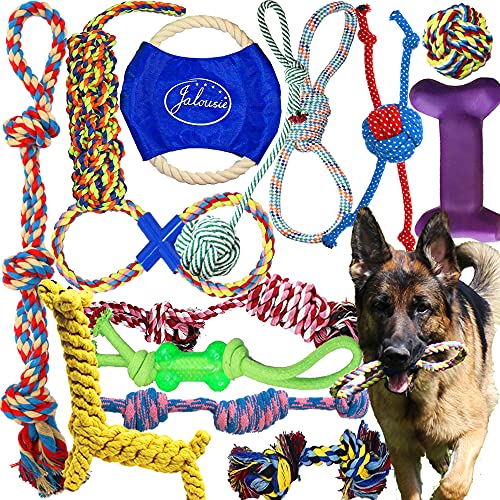 14 Pack Puppy Chew Dog Rope Toy Assortment for Small Medium Large Breeds (14 Pack Rope Combo)