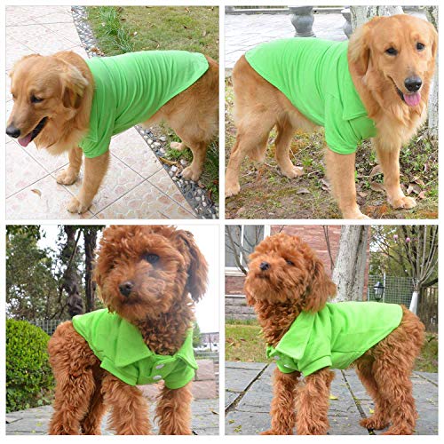 Basic Dog Polo Shirts Premium Cotton (M (-12lbs) / Green)