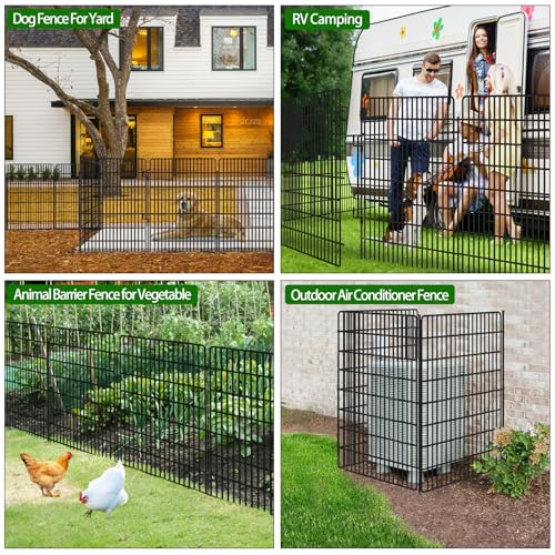 10 Panels Garden Fencing Animal Barrier with Lock (48in(H))