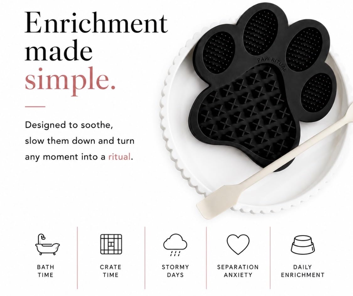Calm Lick Mat for Dogs (Black)
