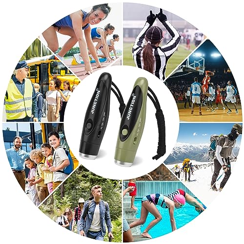 Electronic Whistles 2 Pack (Black+ Military)
