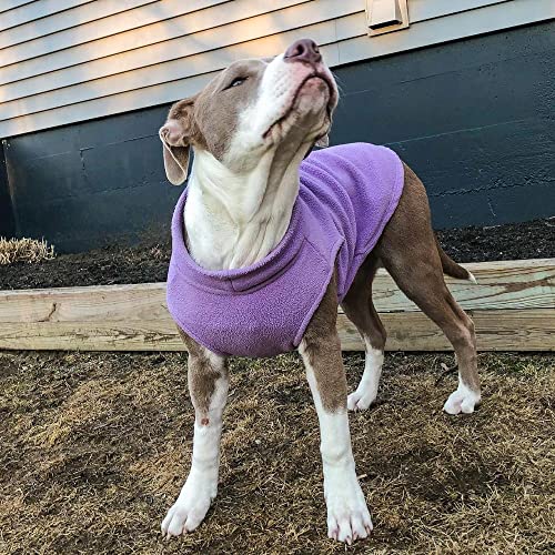 Stretch Fleece Vest Dog Sweater (Medium Length (11.5") / Lavender)