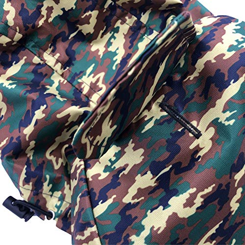 for Small Pet Cat Dog Raincoat Hoodie Coat Waterproof Rain Jacket Rainwear (CAMOUFLAGE / S: Chest - 15", Length - 12")