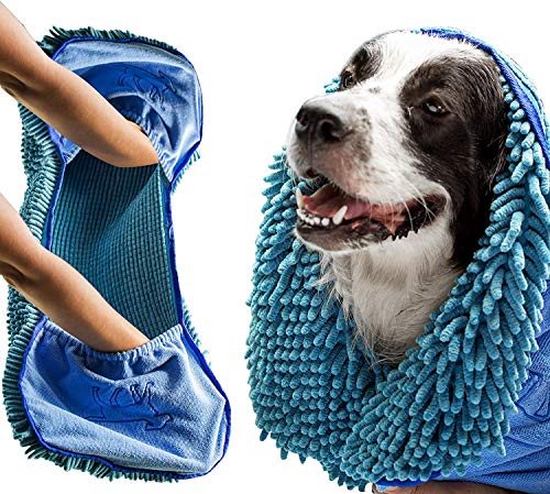Quick Dry Towel for Dogs (Blue)
