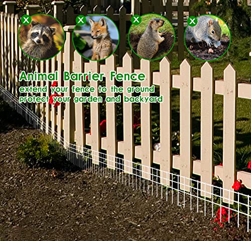 24x15 inch No Dig Animal Barrier Fence (20 pack 24x15-inch white)