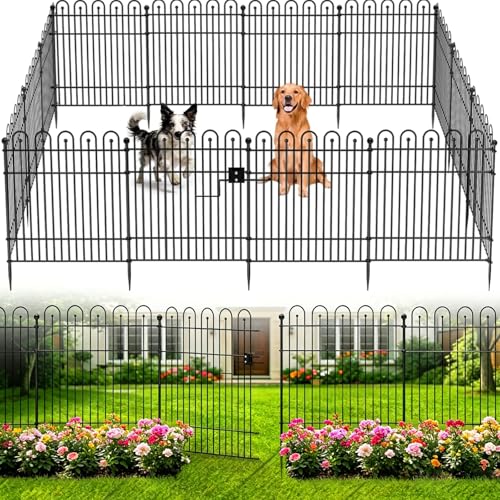 Garden Fence Animal Barrier with Gate (10 Pack - 32 in (H) x23.6 ft (L) with Gate)