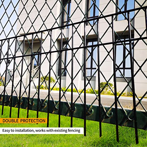 Small Medium Animal Barrier Fence (24in(L)X15in(H)-15 Pack Black / Black)