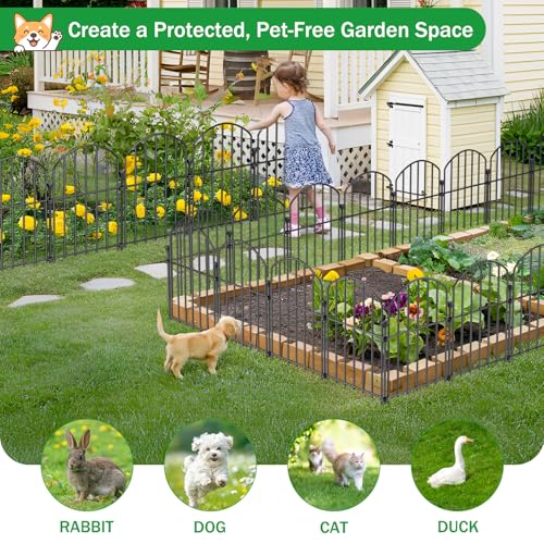 No Dig Garden Fence Panels (17in(H) x 12.6ft(L))