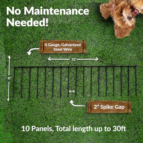 Original Animal Barrier Garden Fence Small (Pack of 10 (Black))