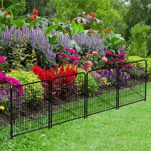 Garden Fence with Gate 48 in (48''(H)-4panels-8.9ft(L))