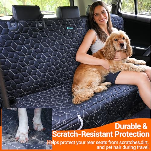 Dog Car Seat Cover (Medium-54" / Bench-Black)