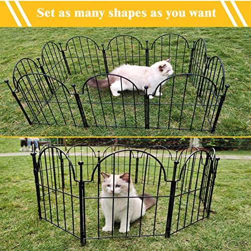 Decorative Garden Fence (Black / 17 in(H))